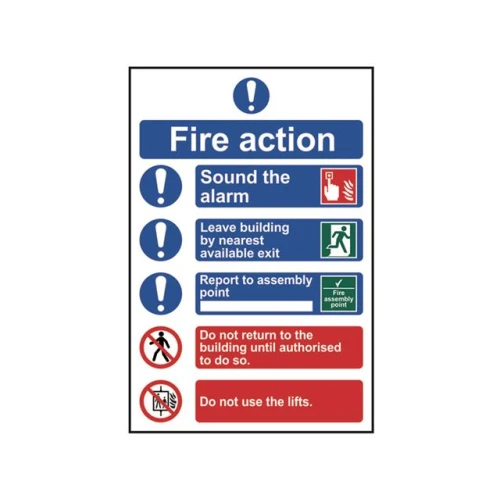 Scan Fire Action Procedure - PVC 200 x 300mm