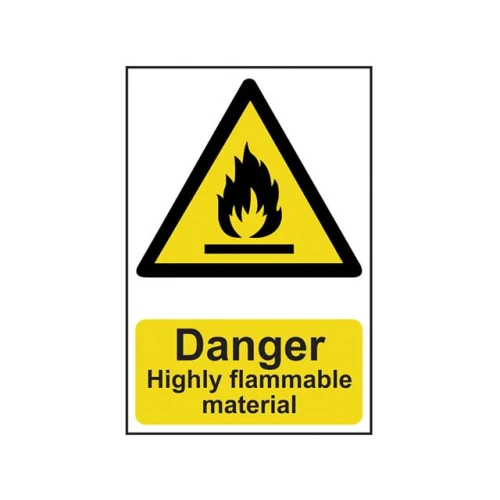 Scan Danger Highly Flammable Material - PVC 200 x 300mm