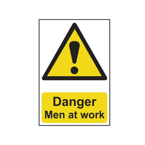 Scan Danger Men At Work - PVC 200 x 300mm