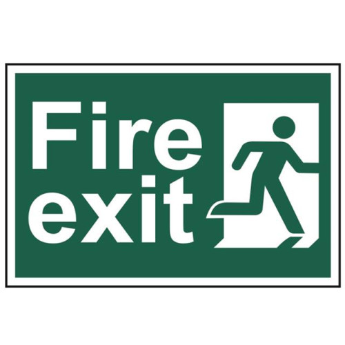 Scan Fire Exit Man Running Right - PVC 300 x 200mm