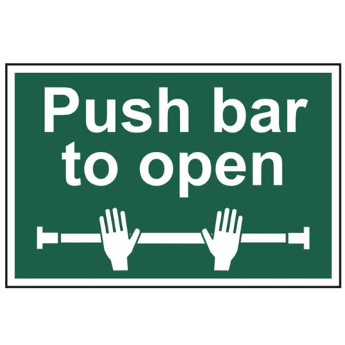 Scan Push Bar To Open - PVC 300 x 200mm