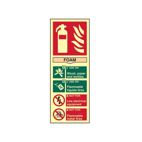 Scan Fire Extinguisher Composite Foam - Photoluminescent 75 x 200mm