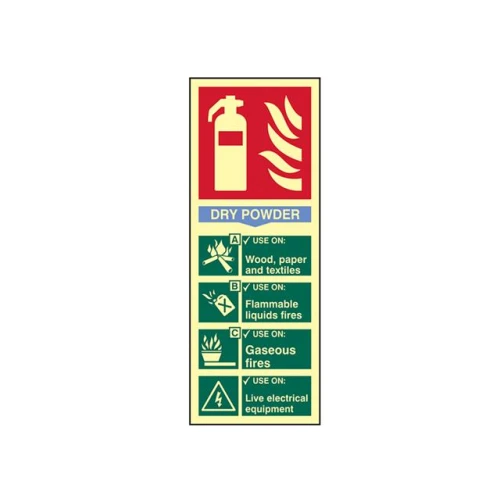 Scan Fire Extinguisher Composite - Dry Powder - Photoluminescent 75 x 200mm