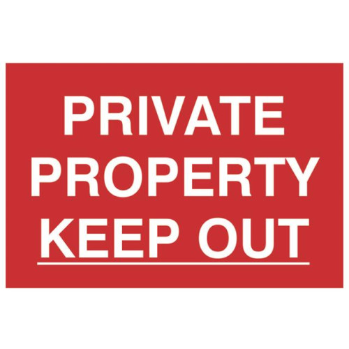 Scan Private Property Keep Out - PVC 300 x 200mm