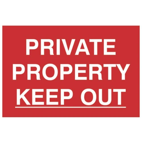 Scan Private Property Keep Out - PVC 300 x 200mm