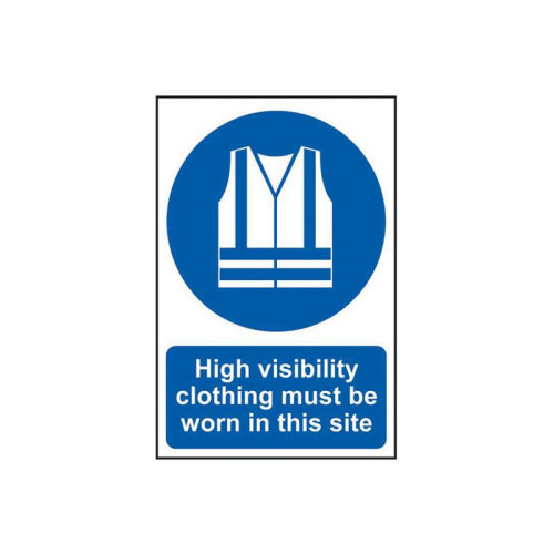 Scan High Visibility Jackets Must Be Worn In This Site - PVC Sign 200 x 300mm