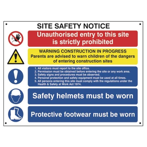 Scan Composite Site Safety Notice - Fmx 800 x 600mm