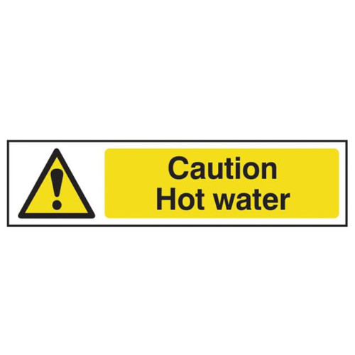 Scan Caution Hot Water - PVC 200 x 50mm