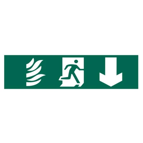 Scan Running Man Arrow Down - PVC 200 x 50mm