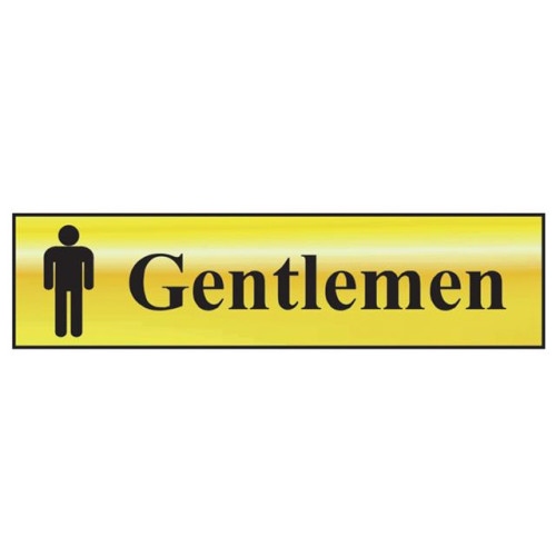 Scan Gentlemen - Polished Brass Effect 200 x 50mm