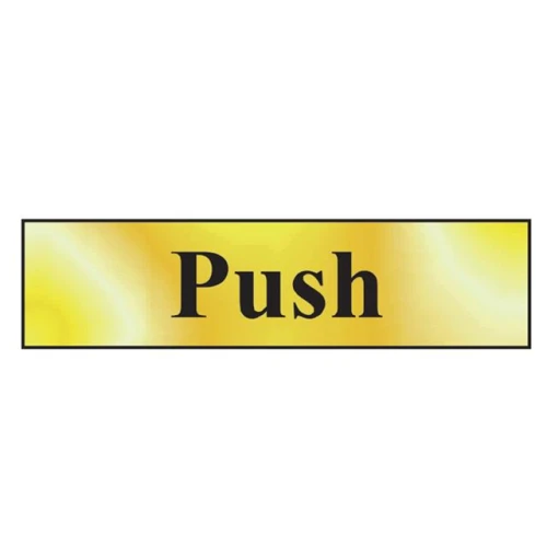 Scan Push - Polished Brass Effect 200 x 50mm