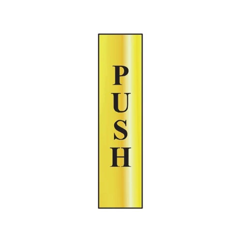 Scan Push vertical - Polished Brass Effect (200 x 50mm)