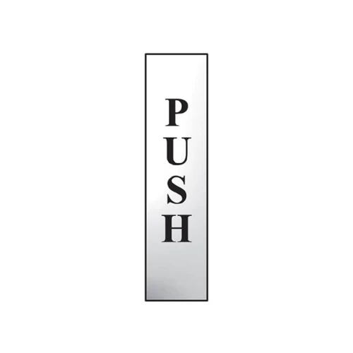 Scan Push Vertical - Chrome 200 x 50mm
