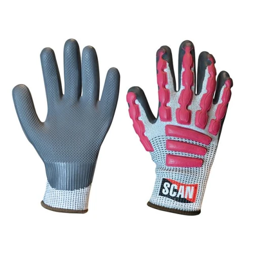 Scan Anti-Impact Latex Cut 5 Gloves - Extra Large (Size 10)