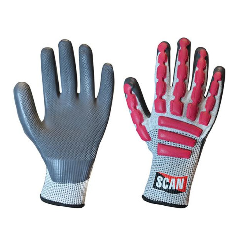 Scan Anti-Impact Latex Cut 5 Gloves - Extra Extra Large (Size 11)