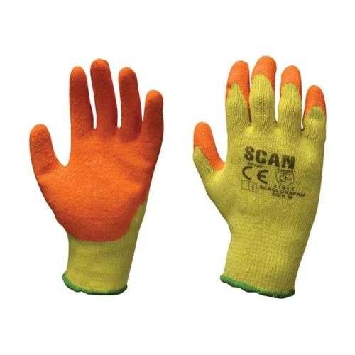 Scan Knit Shell Latex Palm Gloves Large (Size 9)