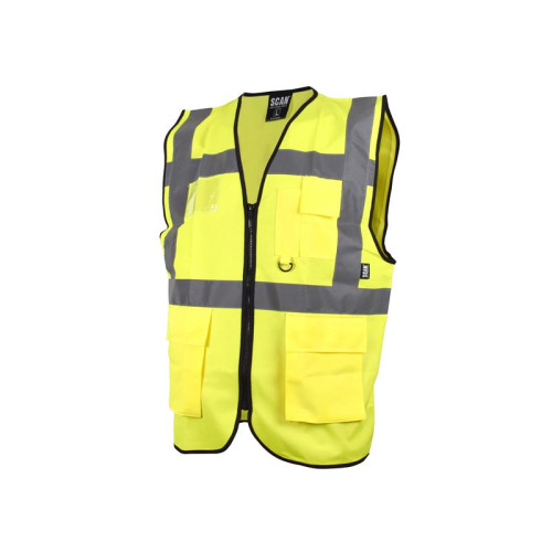 Scan Hi-Vis Utility Yellow Waistcoat - L (44in)