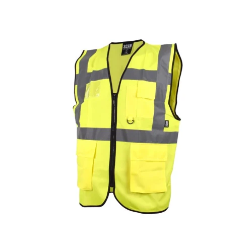 Scan Hi-Vis Utility Yellow Waistcoat - L (44in)