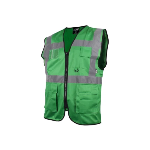 Scan Hi-Vis Utility Green Waistcoat - M (41in)