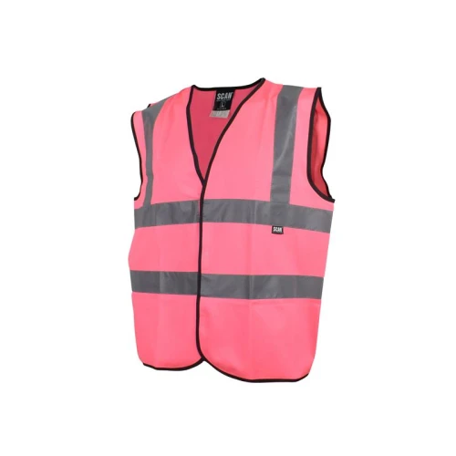 Scan Hi-Vis Waistcoat Pink - M (41in)