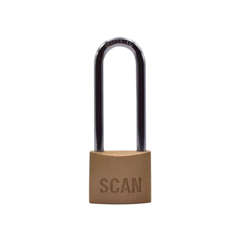 Scan Brass Padlock 40mm Long Shackle