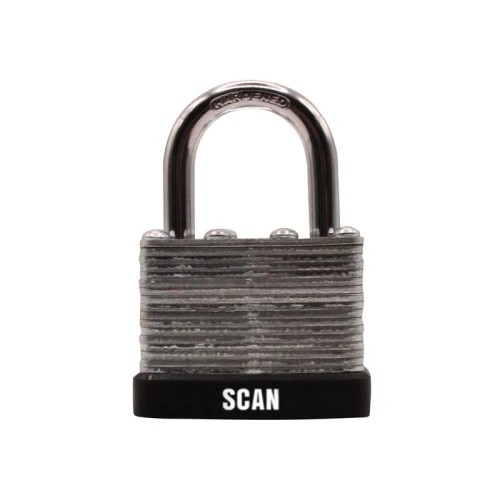 Scan Laminated Steel Padlock 40mm Keyed Alike Pack of 2