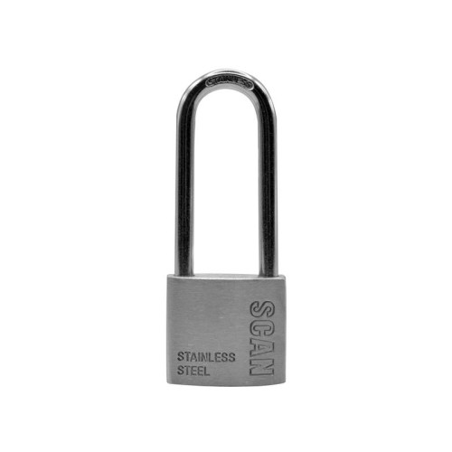 Scan Stainless Steel Padlock 38mm Long Shackle