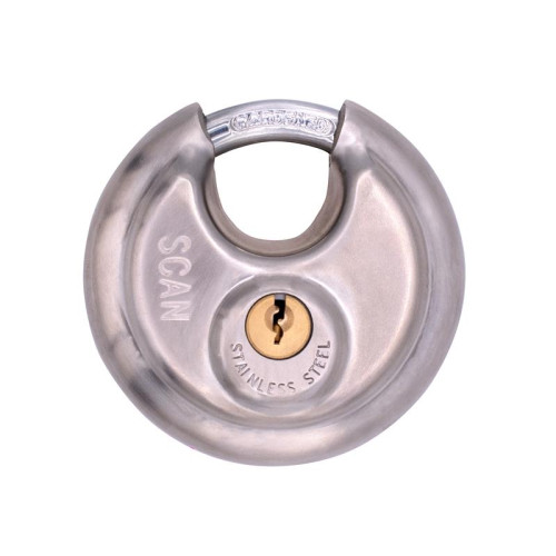 Scan Stainless Steel Disk Type Padlock 70mm
