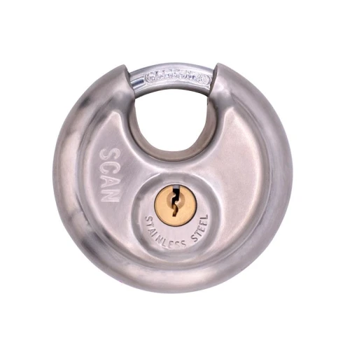 Scan Stainless Steel Disk Type Padlock 70mm