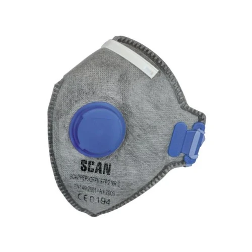 Scan Fold Flat Disposable Odour Mask Valved FFP2 Protection (3)