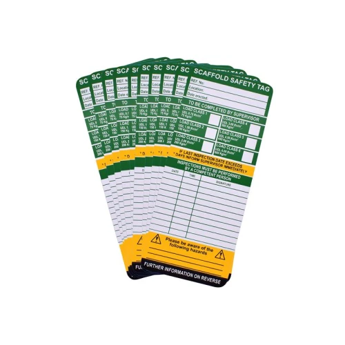 Scan Scaffold Tag Inserts Pack Of 10