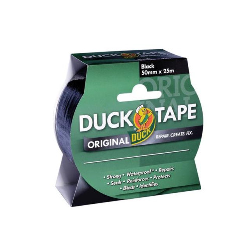 Shurtape Original Duck Tape Black 50mm X 25 Metre Carded