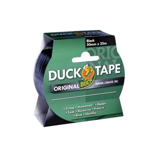 Shurtape Original Duck Tape Black 50mm X 25 Metre Carded