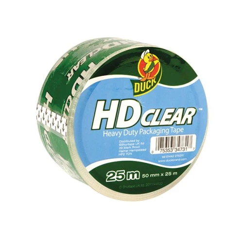 Shurtape Duck&Acirc;&reg; Tape Packaging Heavy-Duty 50mm x 25m Clear