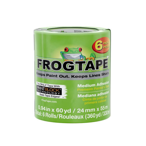 Shurtape FrogTapeÂ® Multi-Surface Masking Tape 24mm x 55m (6 Pack)