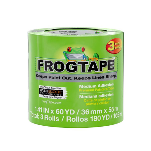 Shurtape FrogTapeÂ® Multi-Surface Masking Tape 36mm x 55m (3 Pack)