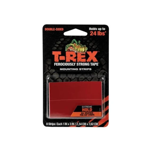 Shurtape T-REX&Acirc;&reg; Extreme Hold Mounting Strips 2.54 x 7.62cm (Pack 8)