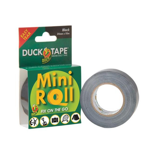 Shurtape Duck TapeÂ® Mini Roll 25mm x 10m Black