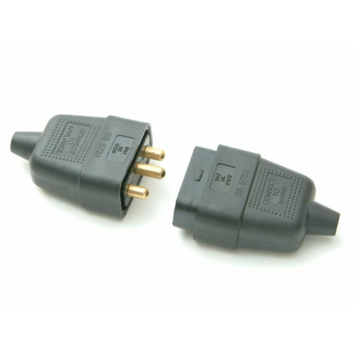 SMJ White 10A 3 Pin Plug & Socket