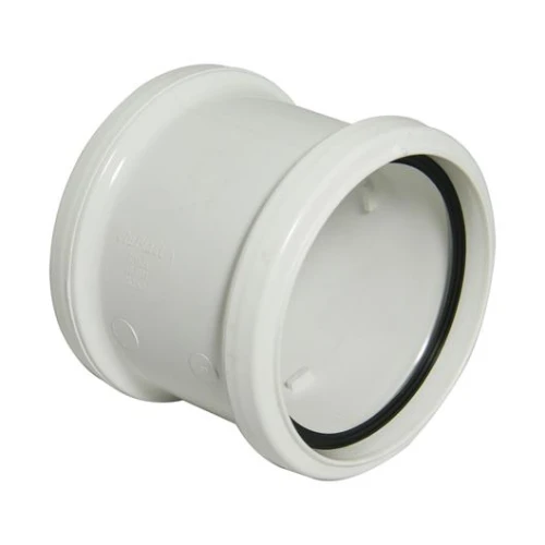 DOUBLE SOCKET PIPE CONNECTOR White