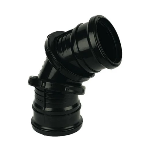 0&Acirc;&ordm; - 90&Acirc;&ordm; ADJUSTABLE DOUBLE SOCKET BEND Black