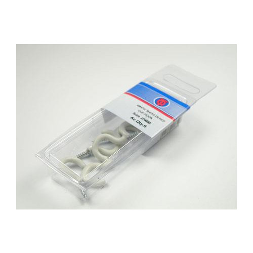 Cup Hooks White 20mm