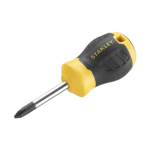 Stanley CUSHION GRIPâ„¢ Stubby Screwdriver Phillips Tip PH2 x 45mm