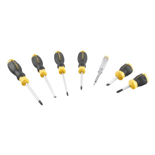 Stanley CUSHION GRIPâ„¢ Screwdriver Set, 6 Piece + Voltage Tester