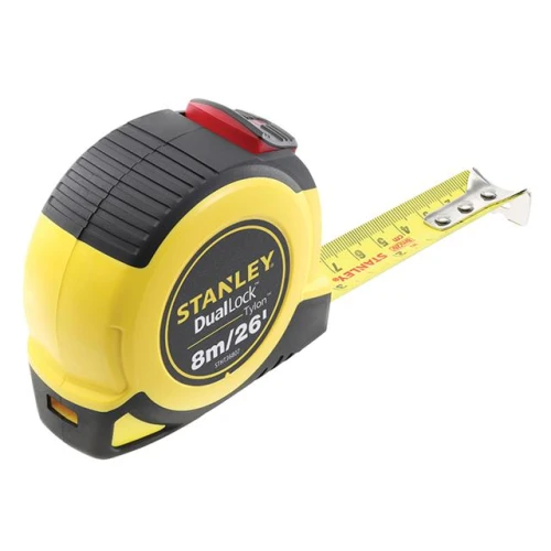 Stanley Dual Lock Tylon&acirc;&cent; Pocket Tape 8m/26ft (Width 25mm)