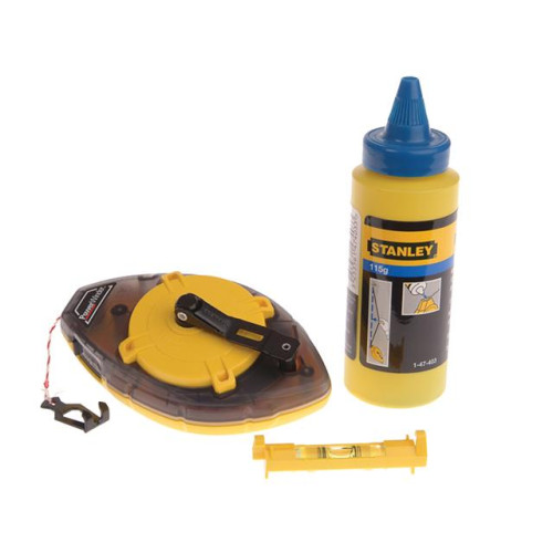 Stanley Power Winder Chalk Line 30 Metre , Chalk & Level