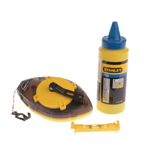 Stanley Power Winder Chalk Line 30 Metre , Chalk & Level