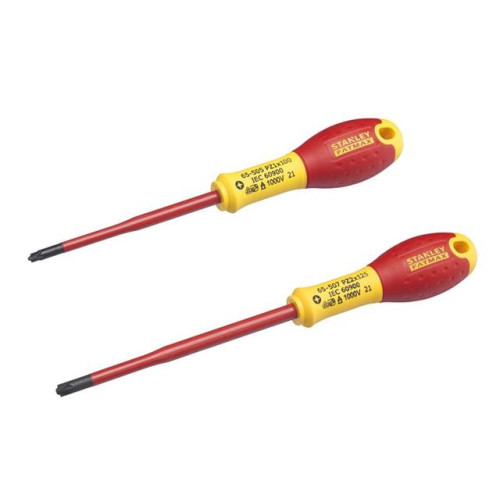 Stanley FatMax VDE Insulated Borneo Pozi Scewdriver Set of 2