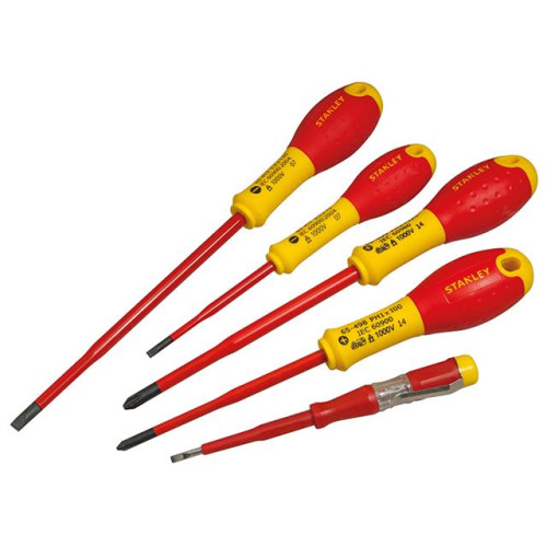 Stanley FatMax VDE Insulated Plusminus Screwdriver Set Set of 5