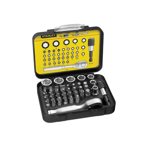 Stanley 39 Piece Bit & Socket Set + Ratchet